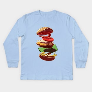 Burger time freeze Kids Long Sleeve T-Shirt